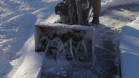 Slow-Motion-front-view-of-snow-blower