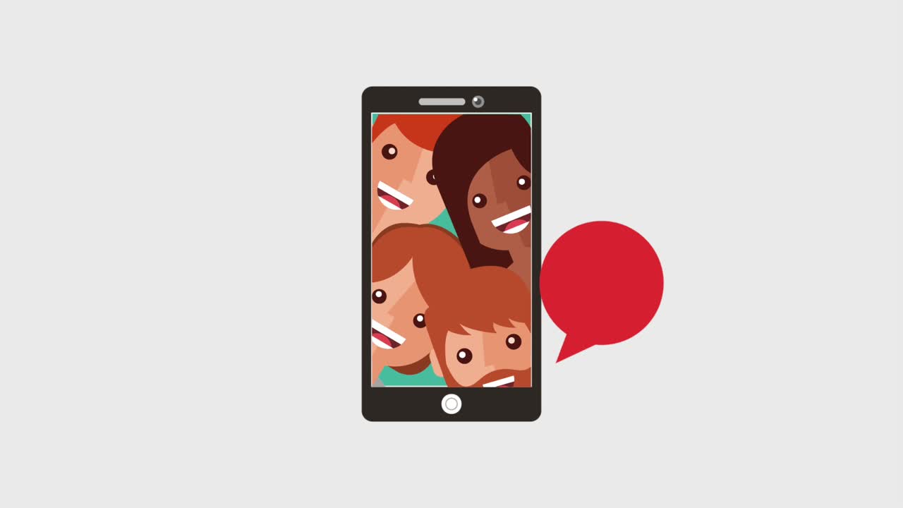 con personas en la pantalla de teléfonos inteligentes redes sociales amor gustos