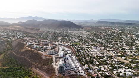 backwards shot of la paz in baja california sur