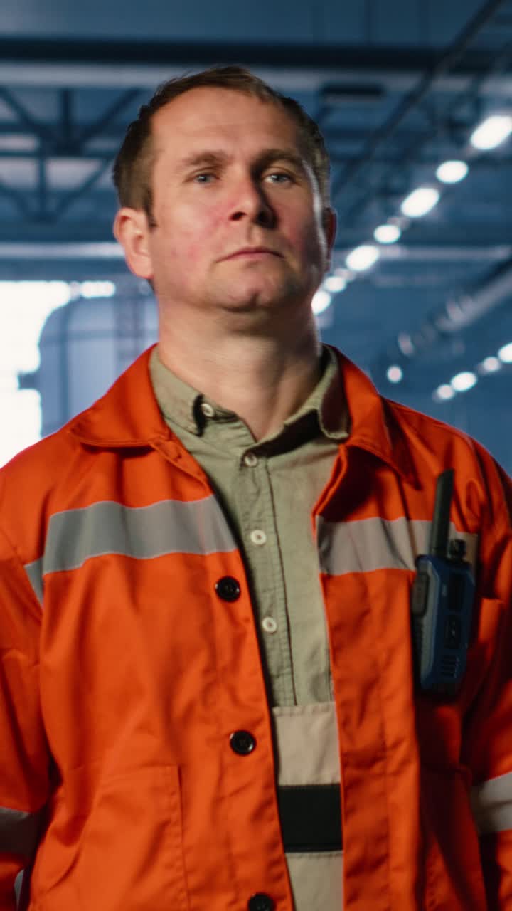 Vertical Video Technician oversees laptop and equipment to monitor steel production