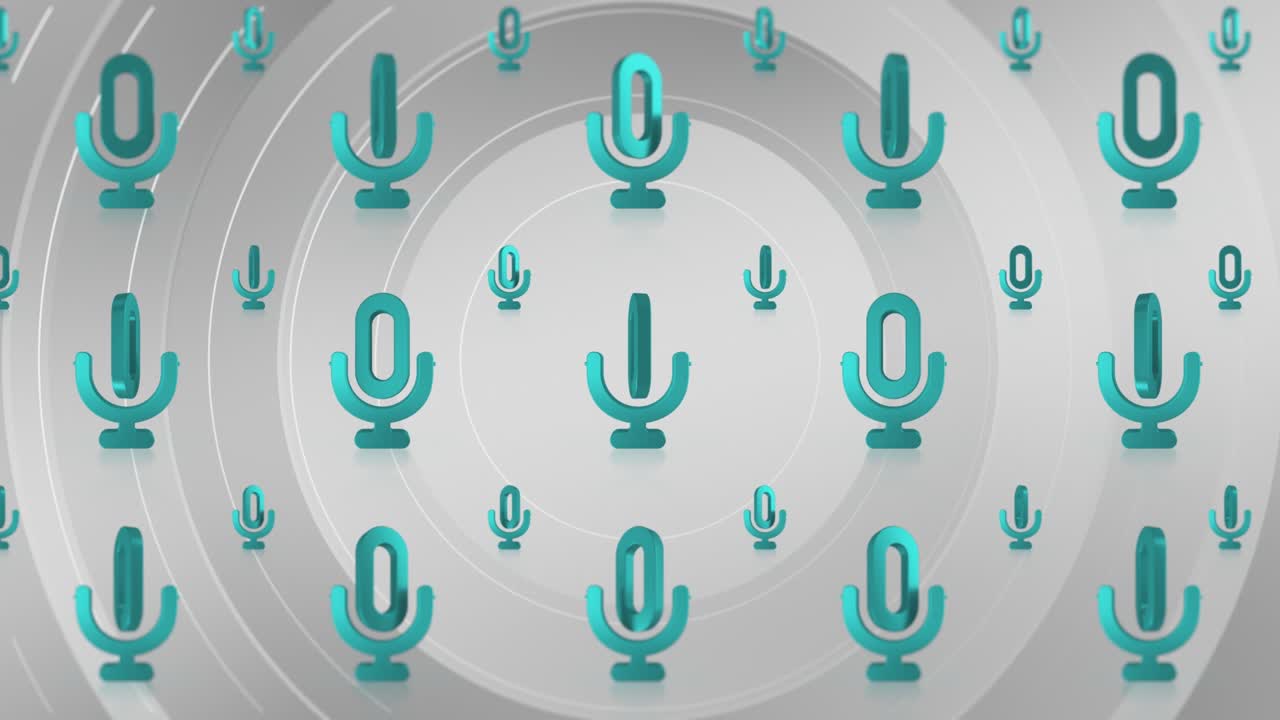 loopable 애니메이션, 마이크 아이콘, 배경