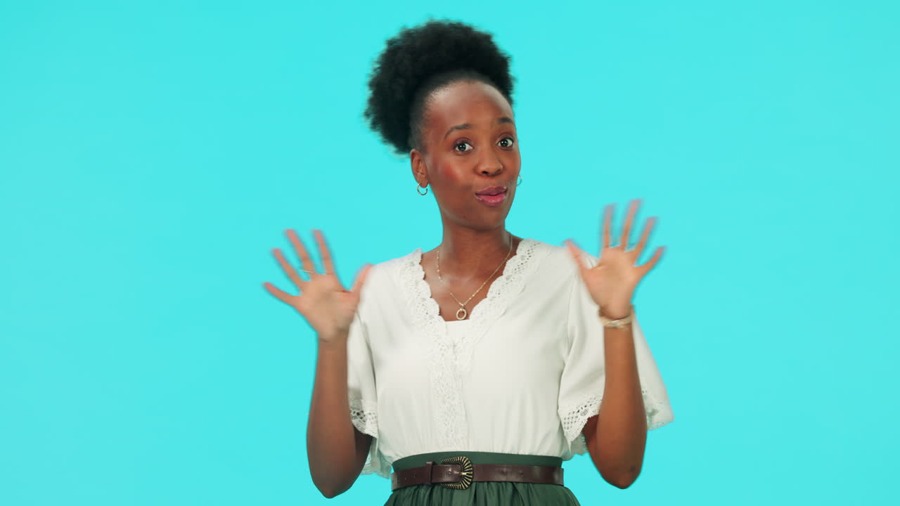 Face, surprise and black woman with gossip