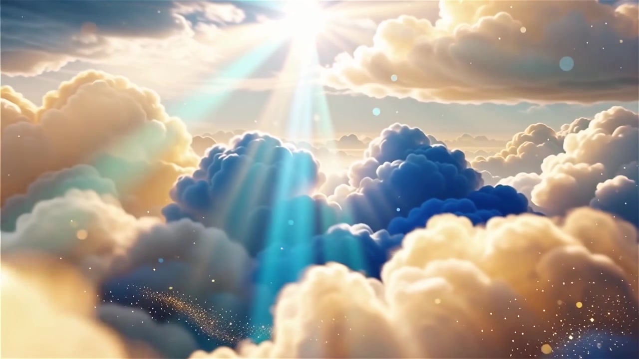 Christian Heavenly Light Worship Background