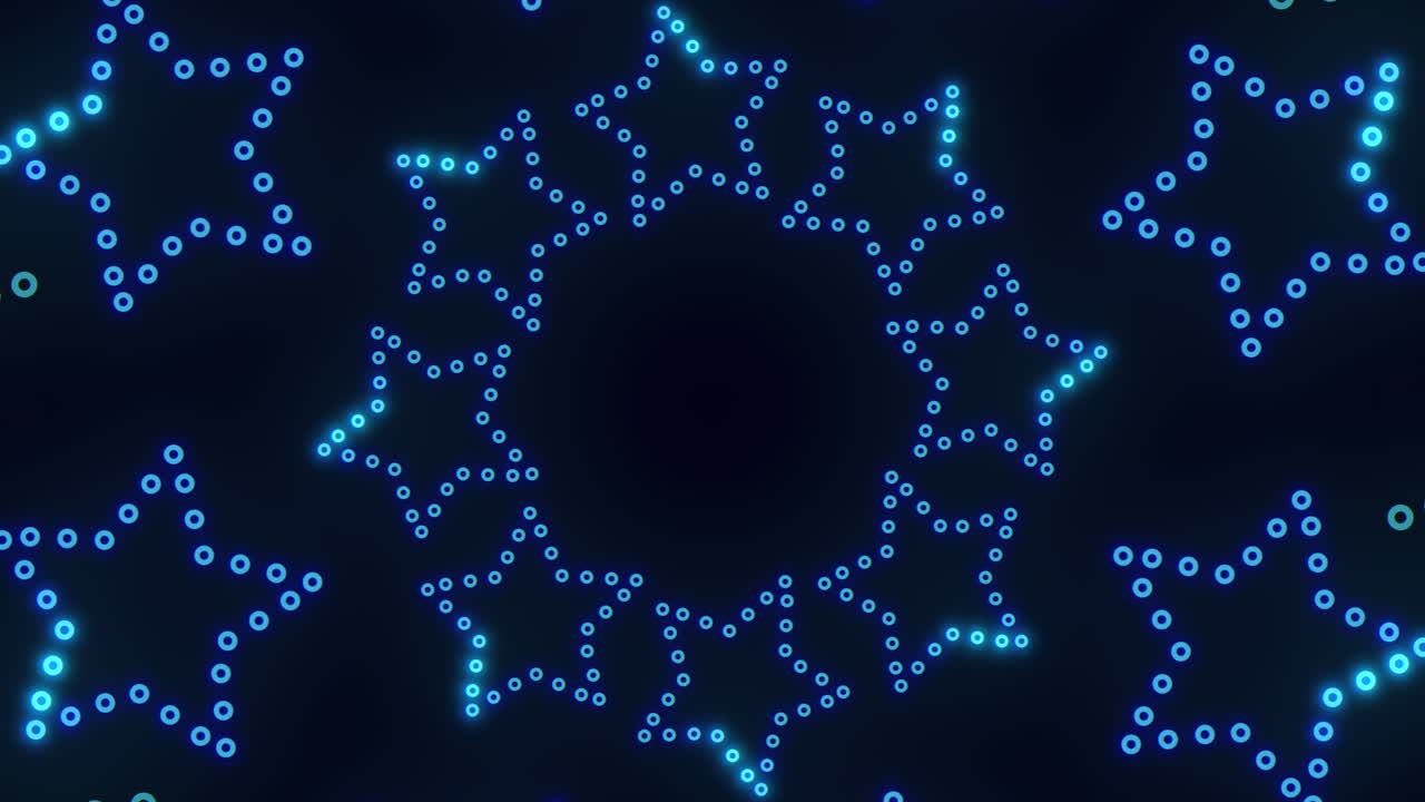 복잡한 파란 점들의 매혹적인 패턴은 매혹적인 디스플레이를 만니다.