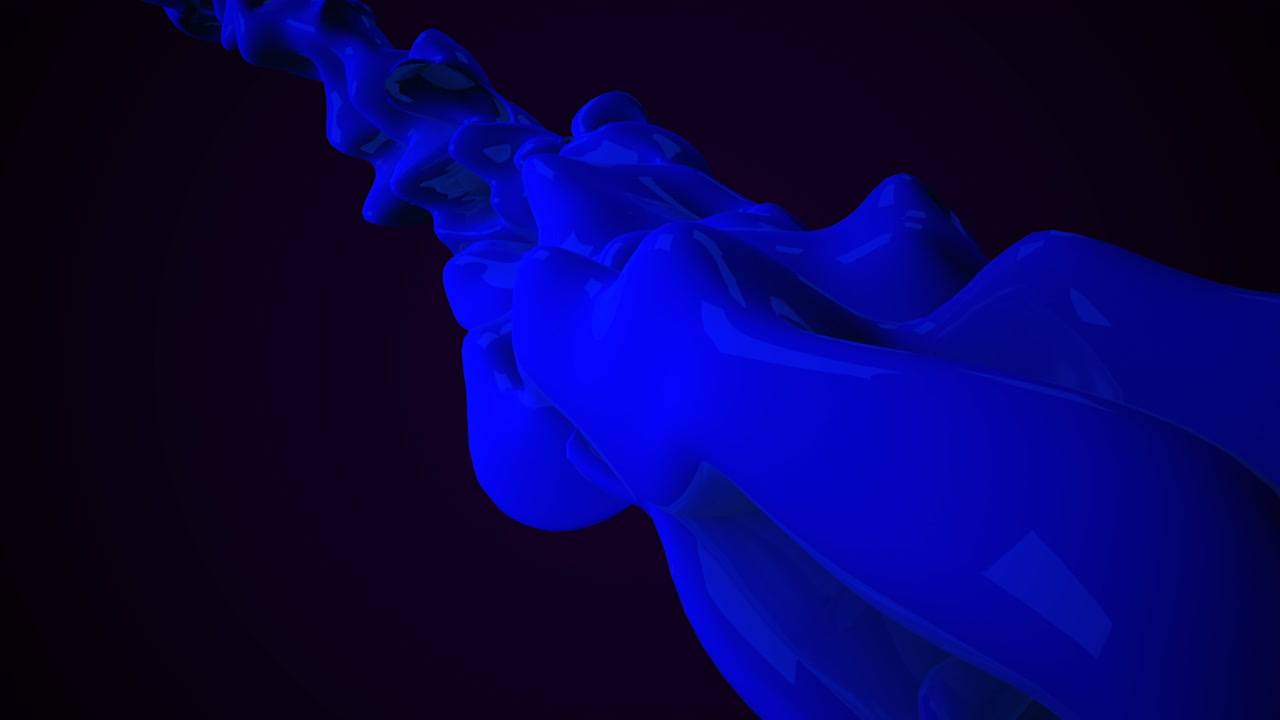 Movimento di liquido blu scuro, forme futuristiche, sfondo geometrico astratto