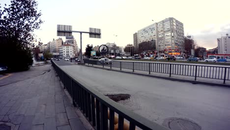 street with heavy trafic early evening ankara