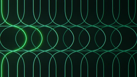 glowing green symmetrical circular line pattern