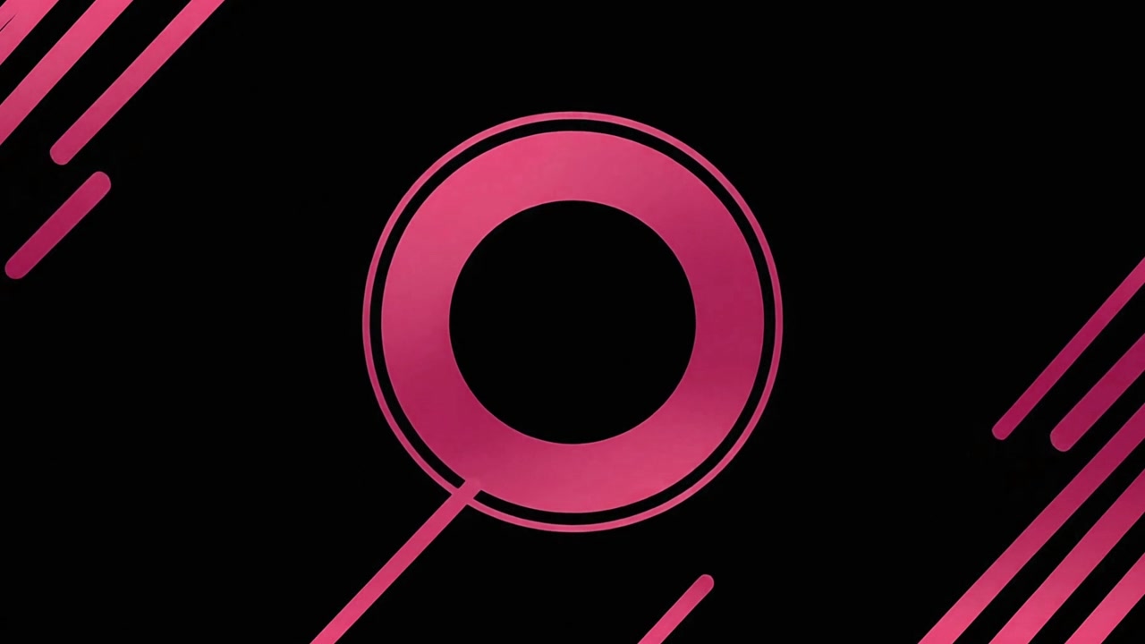 Abstract Pink Circular Motion Graphic Animation on Black Background