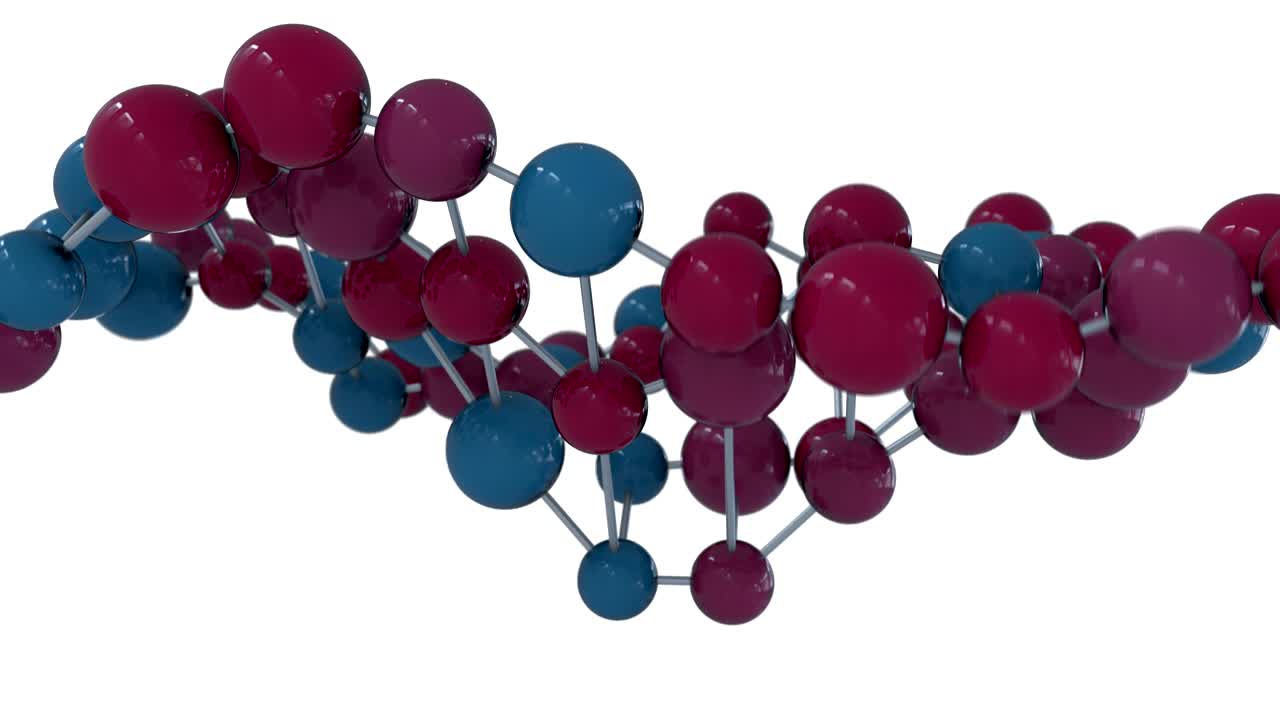 animación de moléculas abstractas en 4k.