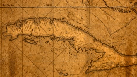 Historical-map-of-Cuba.-Pirates-and-Caribean-Sea