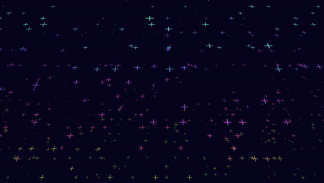 Neon-colorful-futuristic-cross-pattern-on-dark-space