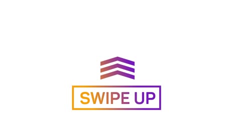 swipe up, arrow up buttons colorful gradient. alpha channel without background. swipe up animation footage.