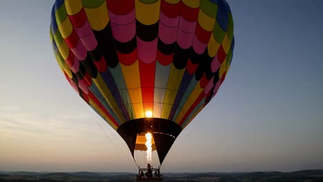 hot air balloon ride at sunrise