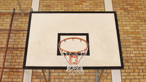 Basket-ball-hoop-in-basketball-court