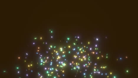 glowing multicolored confetti explosion animation. celebration and festive concept. 4k