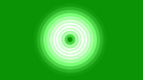 white circular waves motion graphics with green screen background