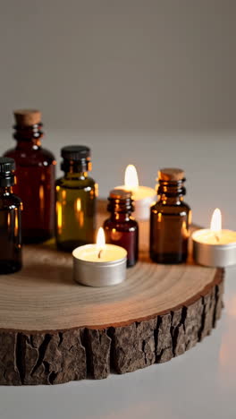 aromatic relaxation with candles and essential oils
