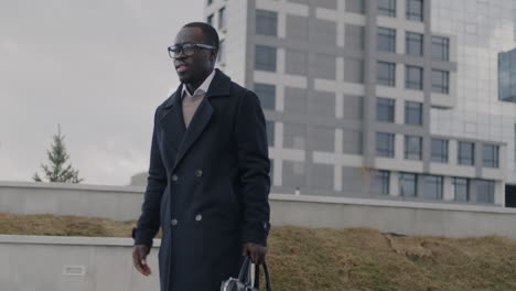 businessman walking in the city