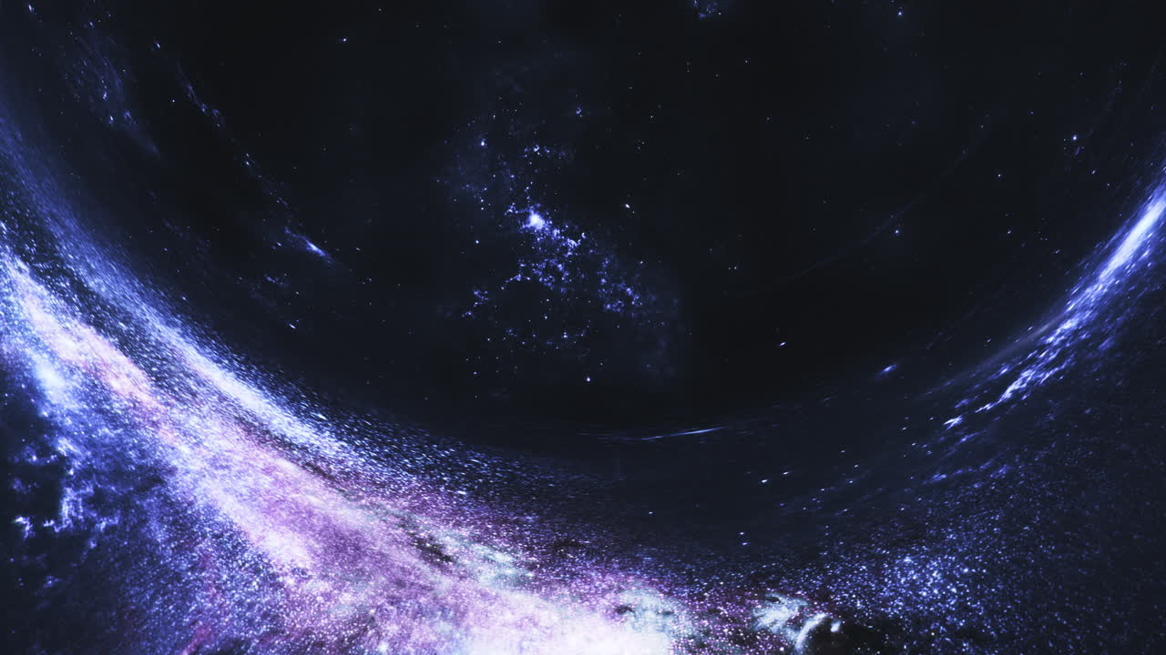 Dark blue giant wormhole curves the space around it