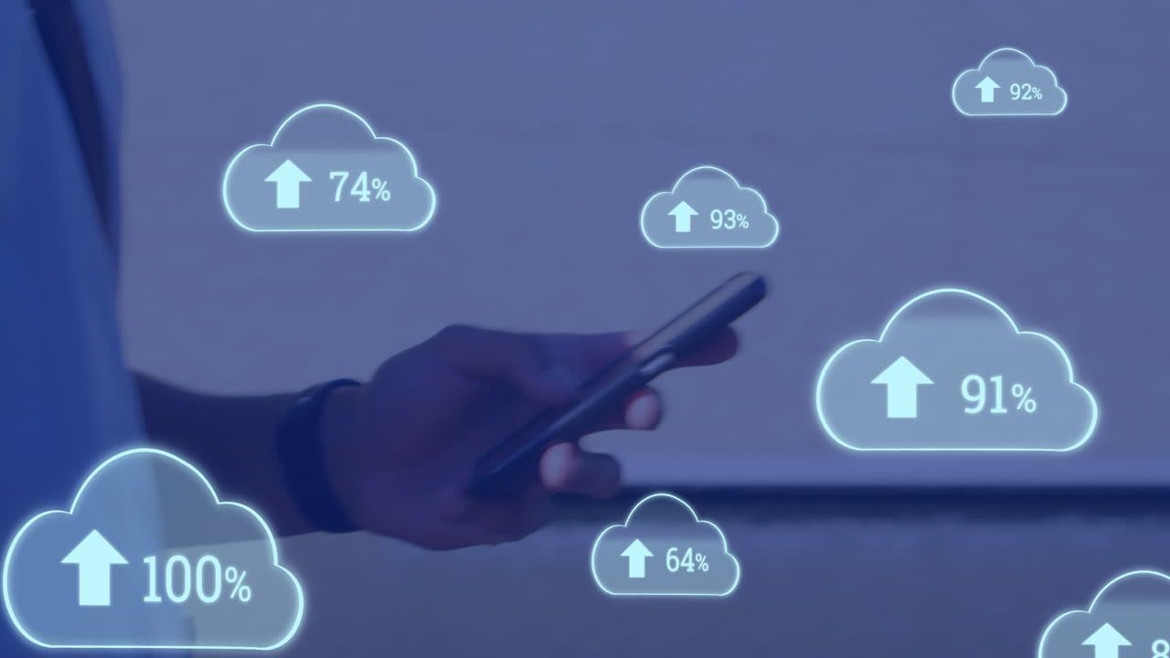 Cloud computing and numbers increasing 4k