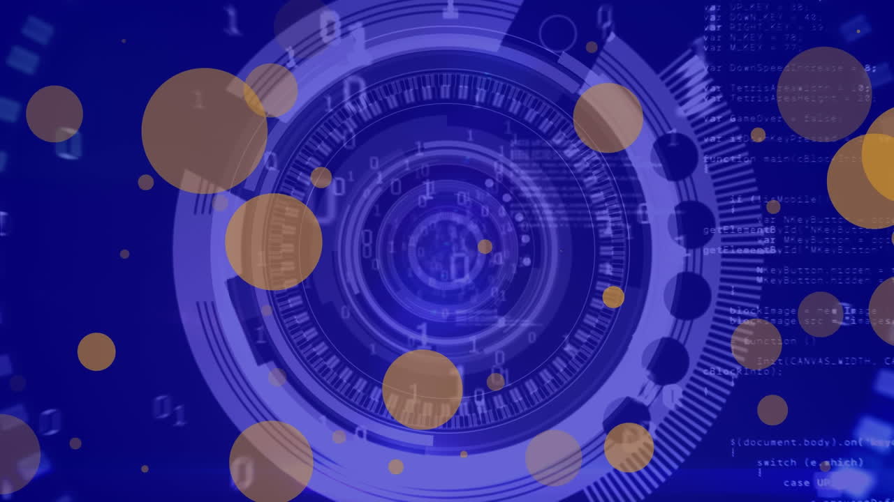 스 스캔 및 데이터 처리에 대한 빛 점의 애니메이션