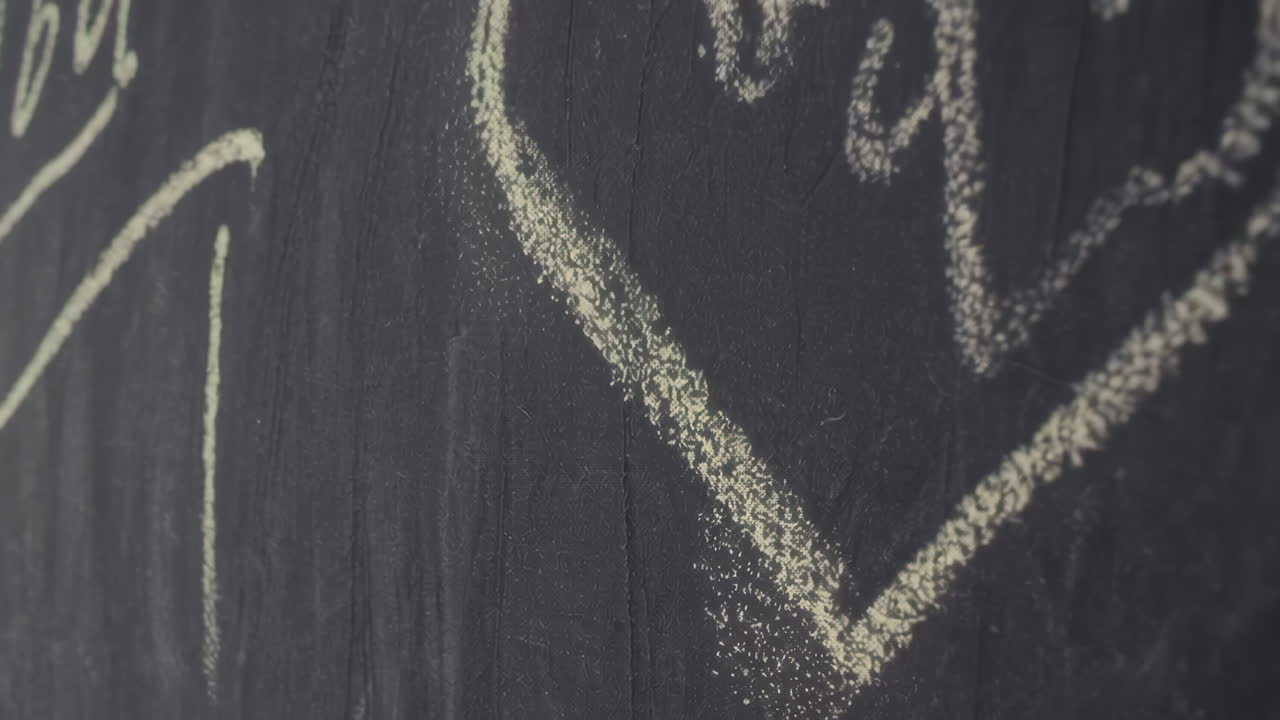 Abandoned Classroom with Chalkboard Heart