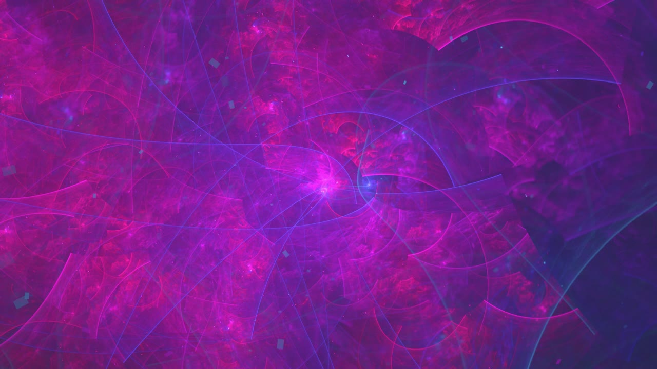 Leggero caos sfocato di forme e figure astratte, sfondo per video rosa intenso e viola che si ripete senza interruzioni.