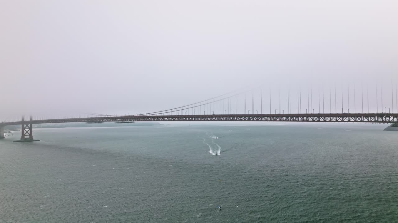 Fog surrounding the Golden Gate Bridge in San Francisco, California, USA