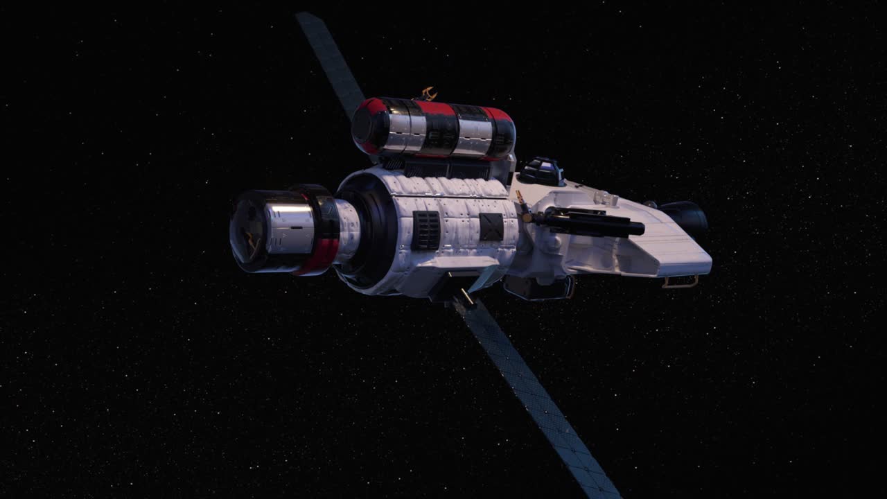Futuristic Spaceship in Space