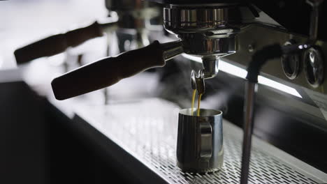 espresso machine preparing coffee