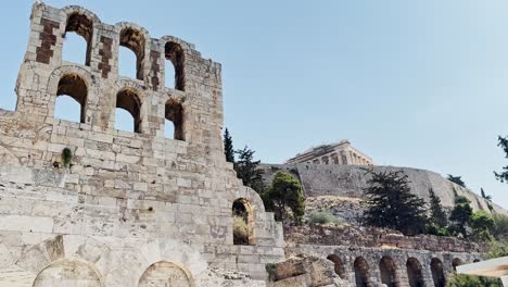 odeon of herodes atticus with acropolis in the background