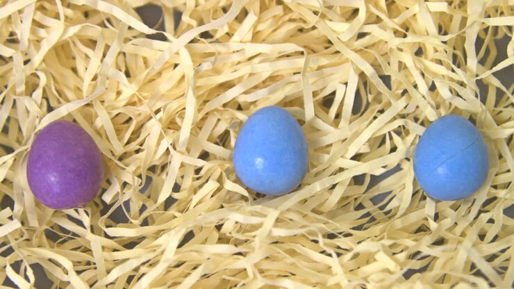 Blue and Purple Easter Eggs