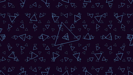 arte geométrico intrincada composición de triángulo azul sobre fondo negro