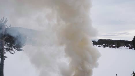 Smoke-Rising-In-The-Air-From-Burning-Woods-During-Winter