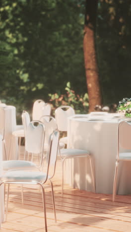 outdoor wedding reception setting