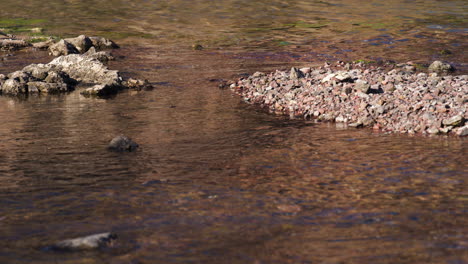 timelapse of rocks getting submerged as tide comes in