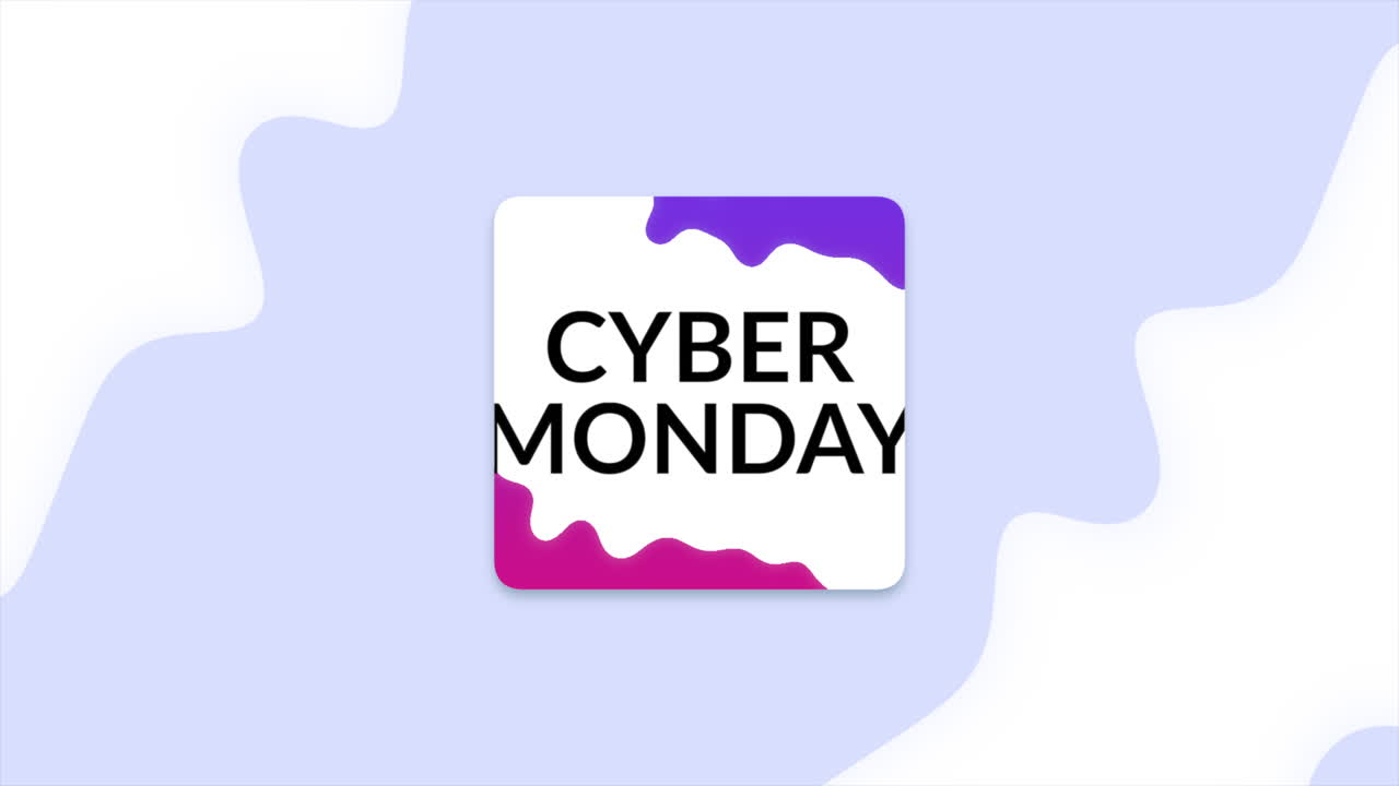 Testo Cyber Monday con motivo Memphis