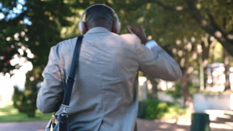 Dance,-music-and-business-black-man-walking