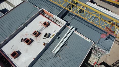 vista aérea de la construcción de edificios modernos