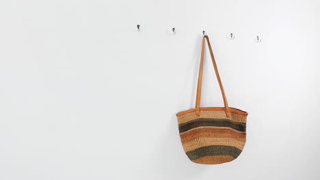 bag hanging on hook 4k