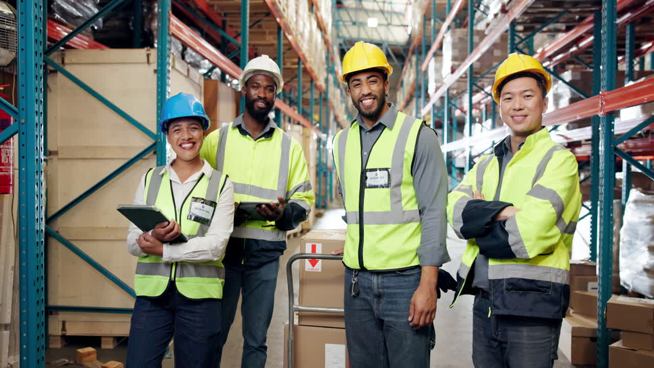 Diverse warehouse team