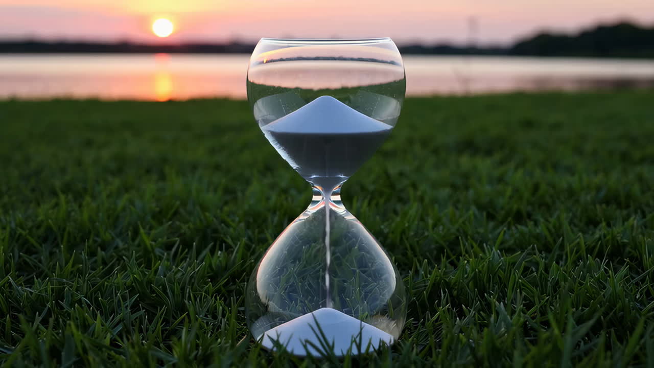 Песочные часы при заходе солнца