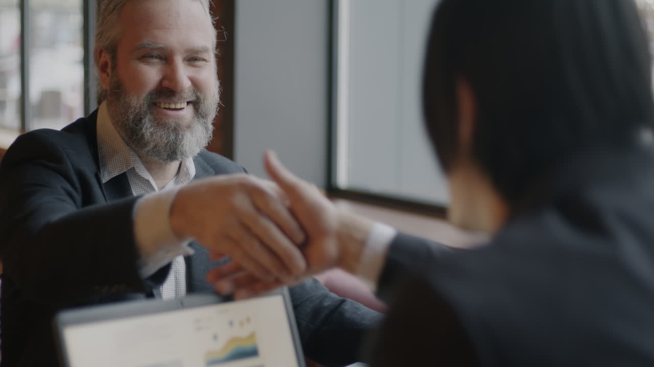 reunión de negocios en una cafetería