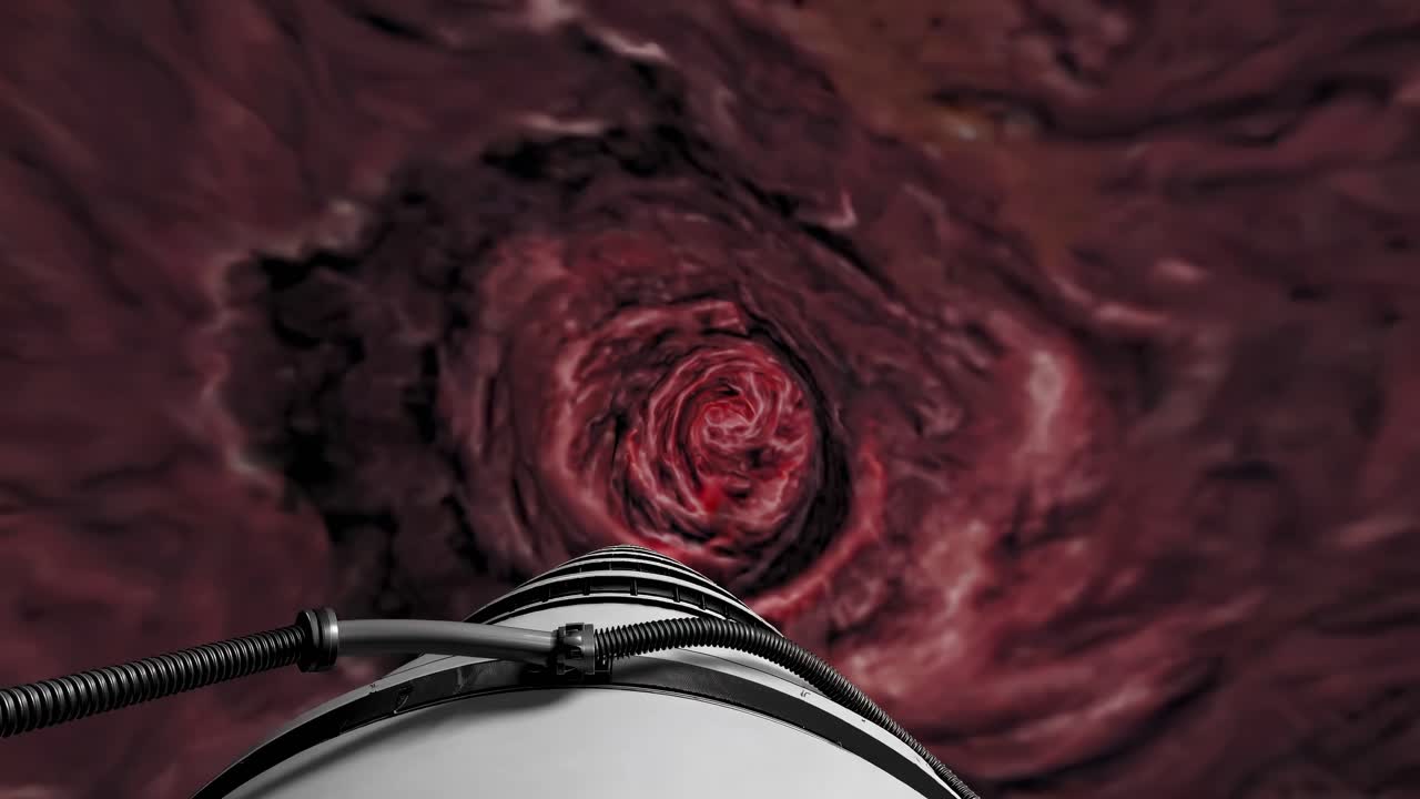 Rocket Entering a Cosmic Vortex