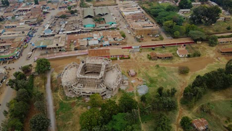 vista de paisaje de la ciudad-drone