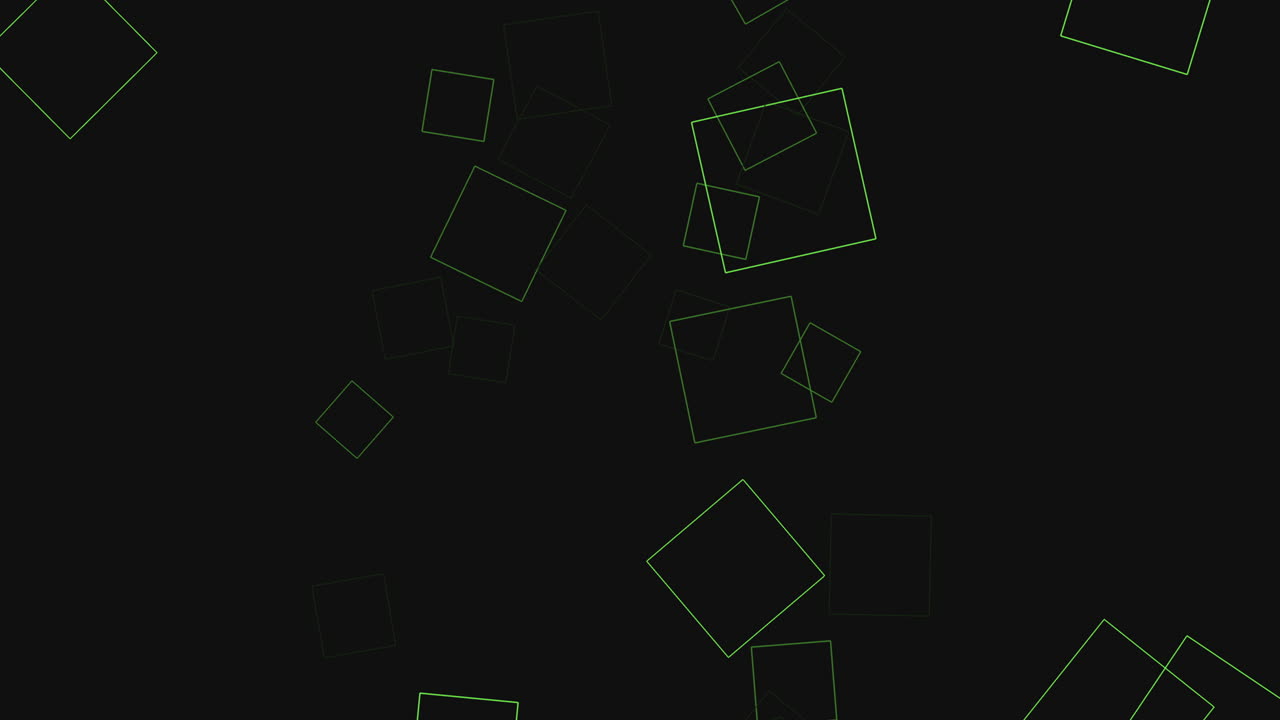 un cuadrado verde sobre un fondo negro