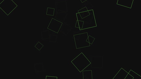 a green squares on a black background