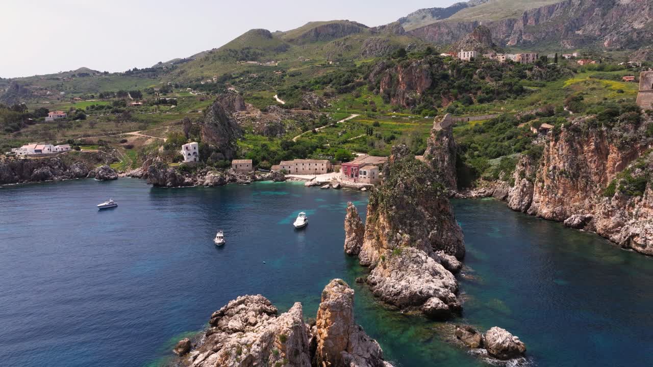 토나라 디 스코펠로 - 이탈리아 시칠리아 트라파니 의 놀라운 공중 풍경