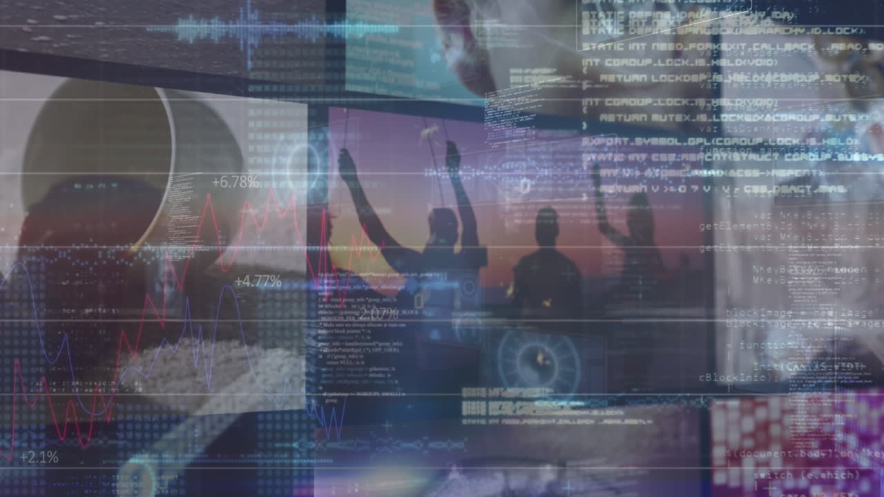 스크린에서 스캔 및 데이터 처리의 애니메이션