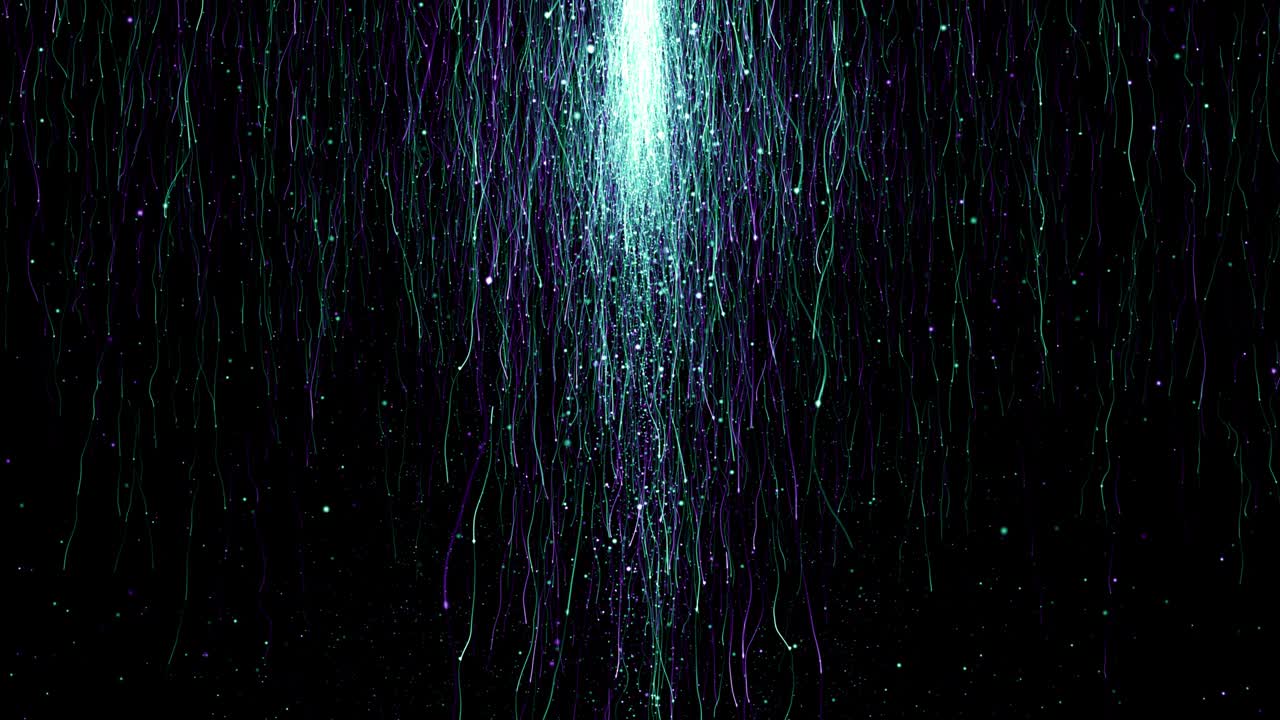 Particles violet green event game trailer titles cinematic concert stage background loop